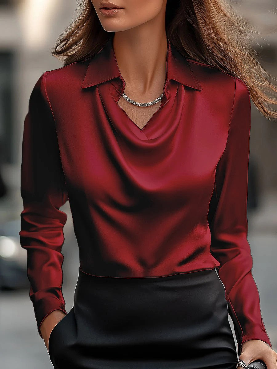 Elegant Satin Blouse – Modest Premium Top for Women ✨