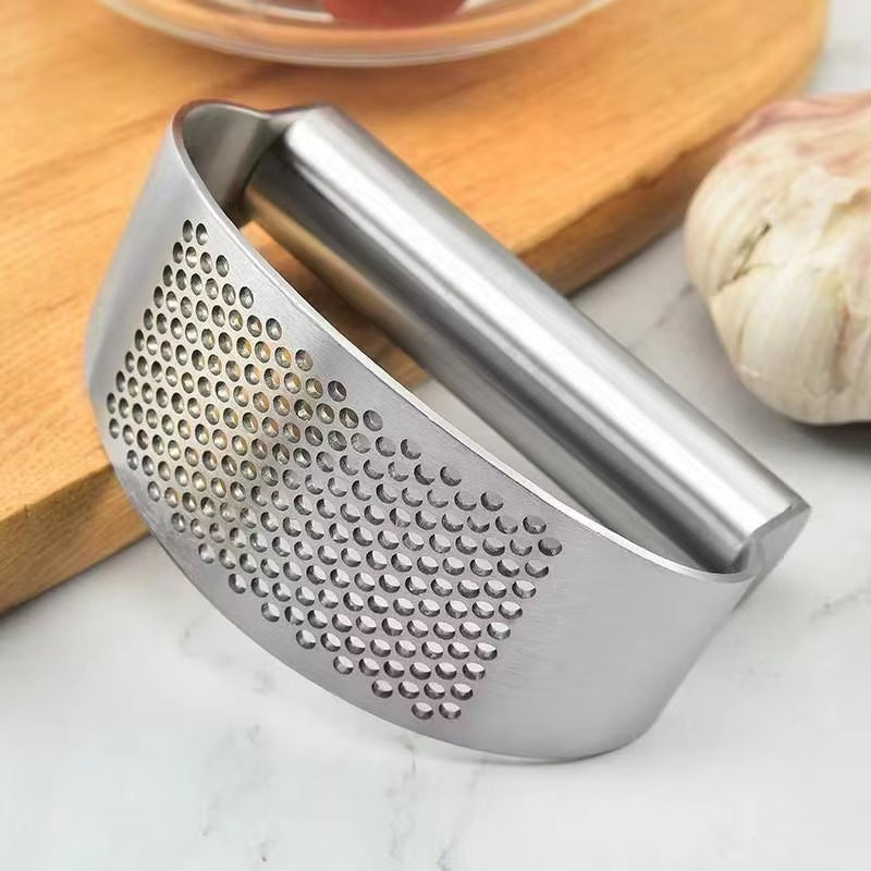 Stainless Steel Garlic Press – Easy Manual Garlic Crusher