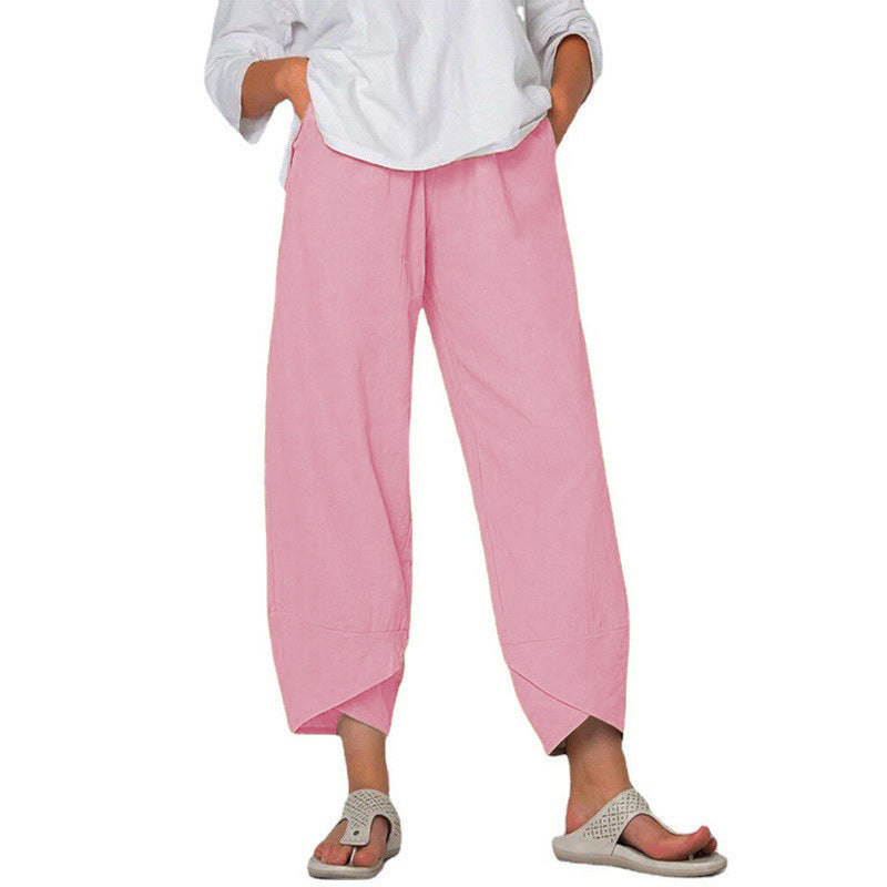 High Waist Wide Leg Casual Trousers for Women