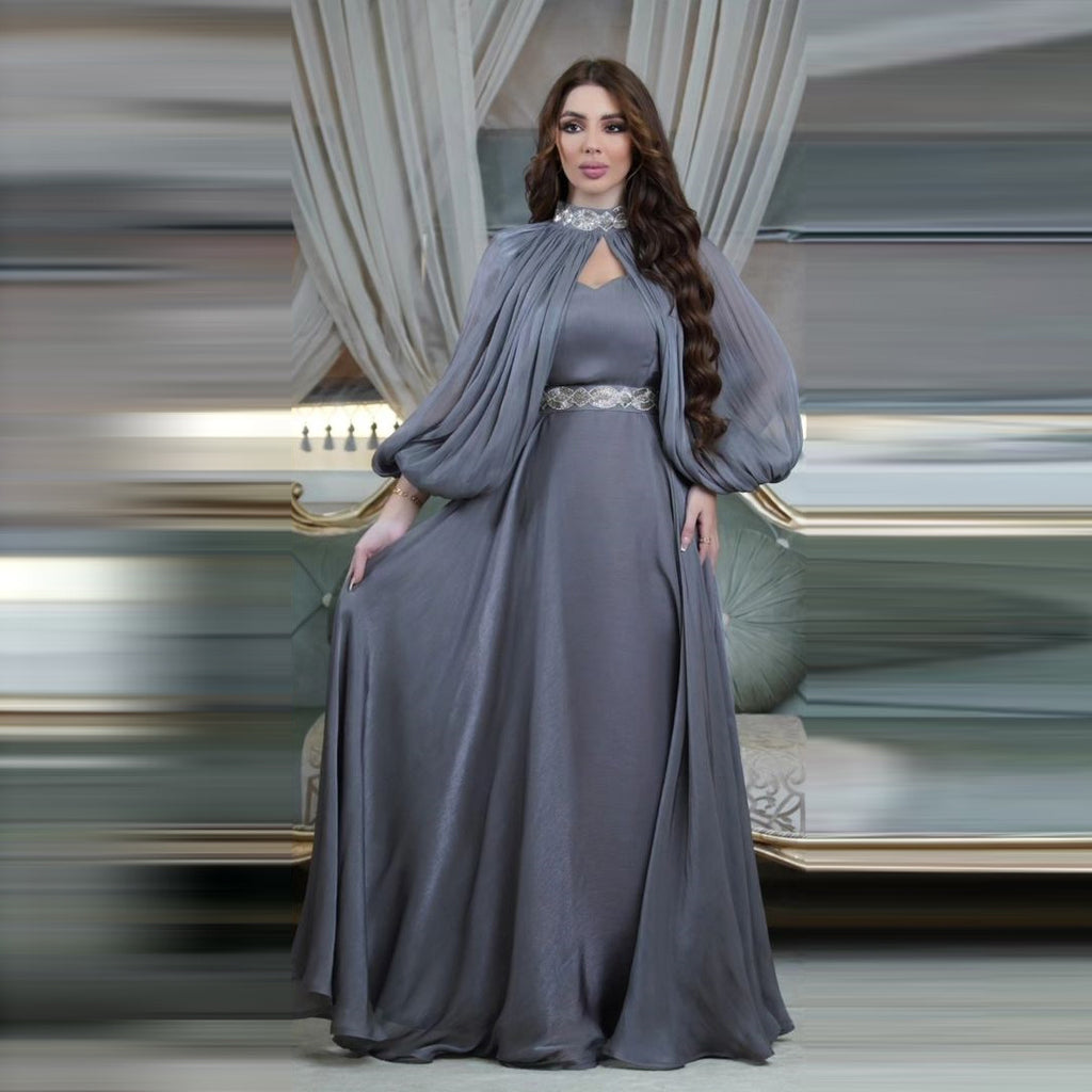 Luxury Satin Belted Abaya – Elegant Abayas