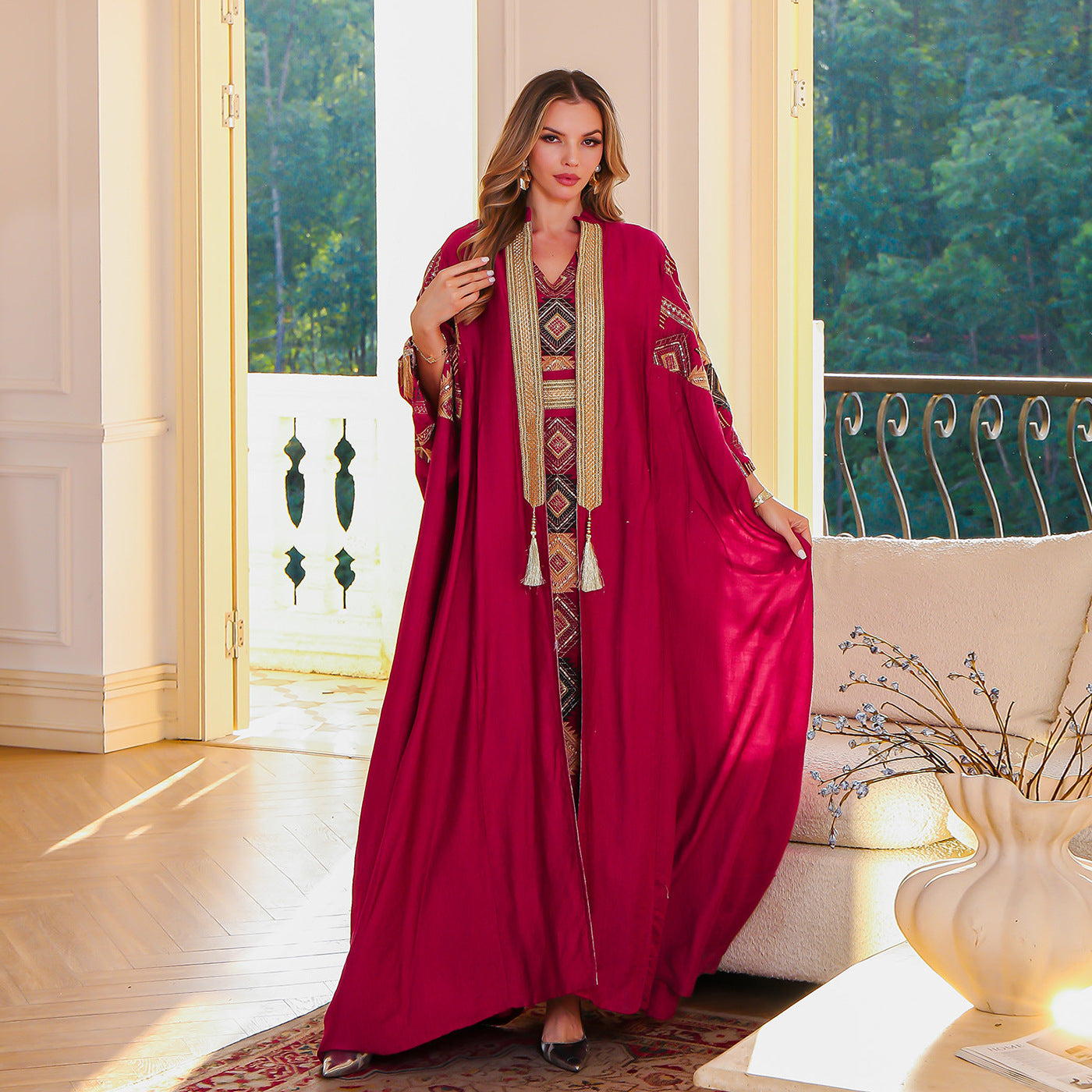 Elegant Embroidered Long Dress – Premium Party Wear ✨