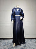 Luxury Satin Belted Abaya – Elegant Abayas