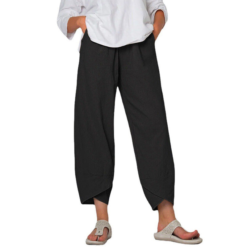 High Waist Wide Leg Casual Trousers for Women