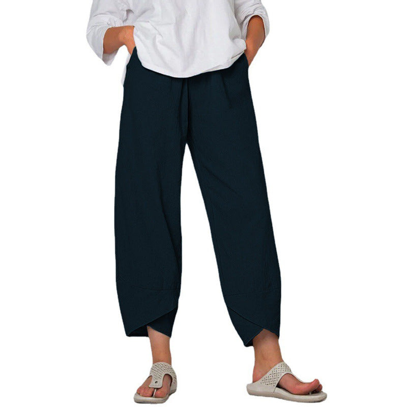 High Waist Wide Leg Casual Trousers for Women