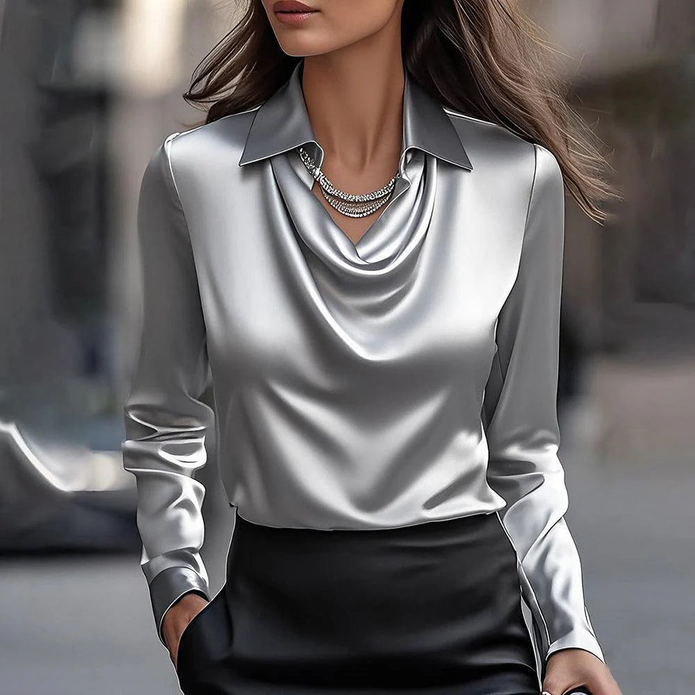Elegant Satin Blouse – Modest Premium Top for Women ✨