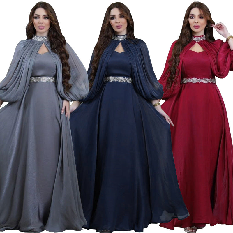 Luxury Satin Belted Abaya – Elegant Abayas