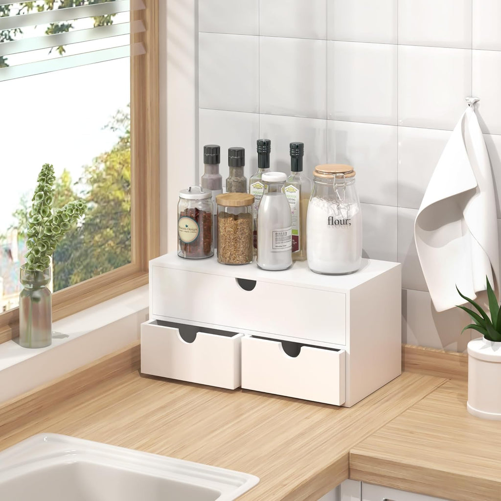 White Bamboo Storage Drawer – Multi-Purpose Organizer