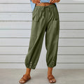 “Summer Cotton Linen Trousers for Women – Lightweight Casual Pants