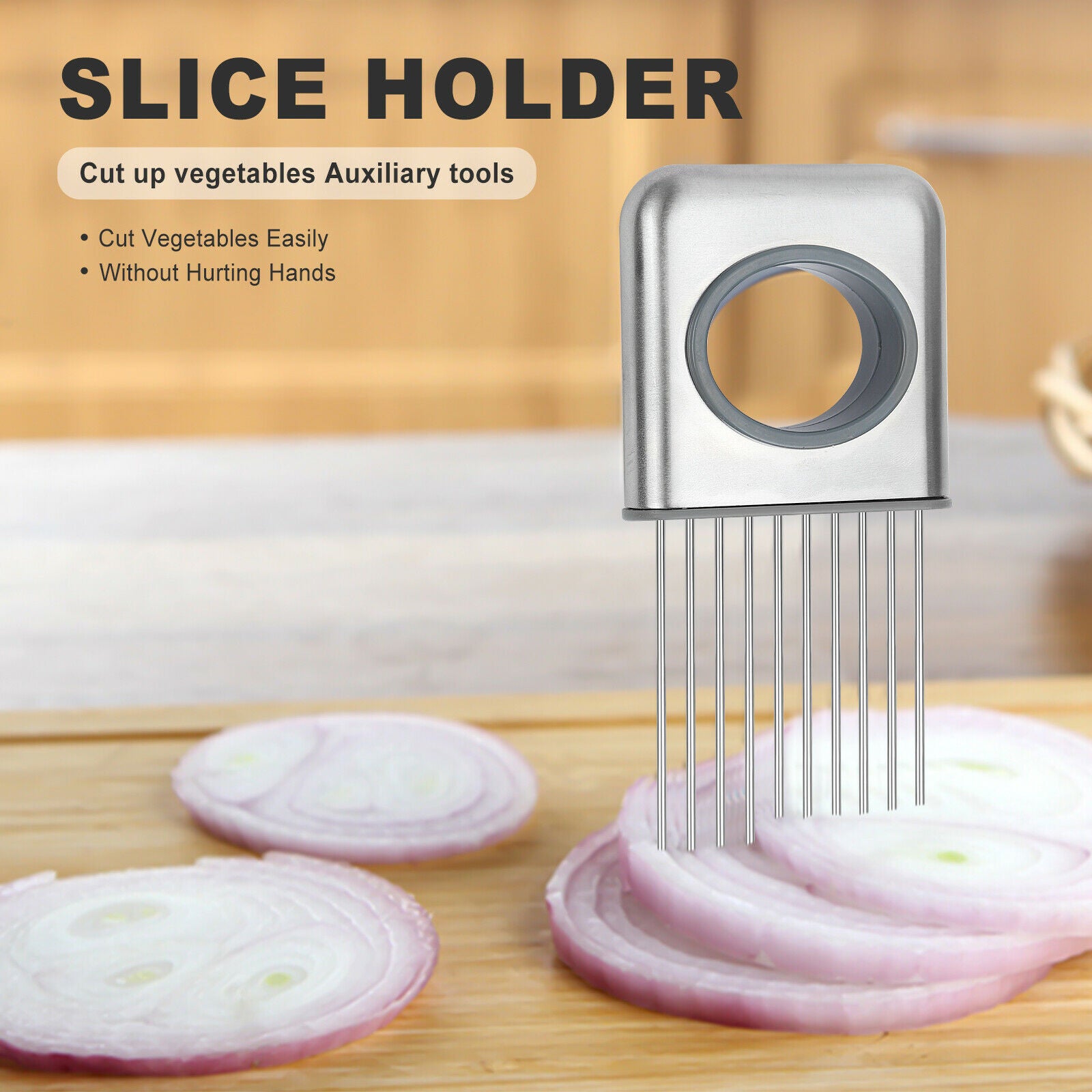 Onion Holder Slicer-Stainless steel kitchen Tool