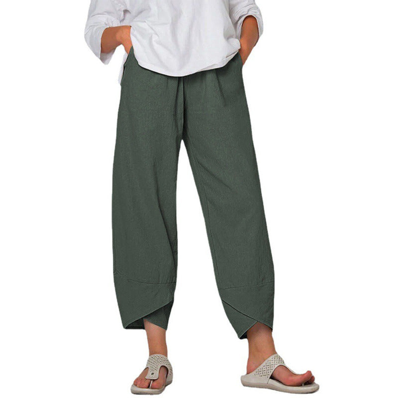 High Waist Wide Leg Casual Trousers for Women