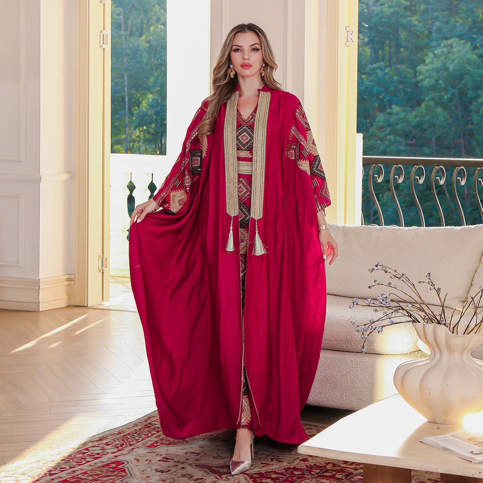 Elegant Embroidered Long Dress – Premium Party Wear ✨