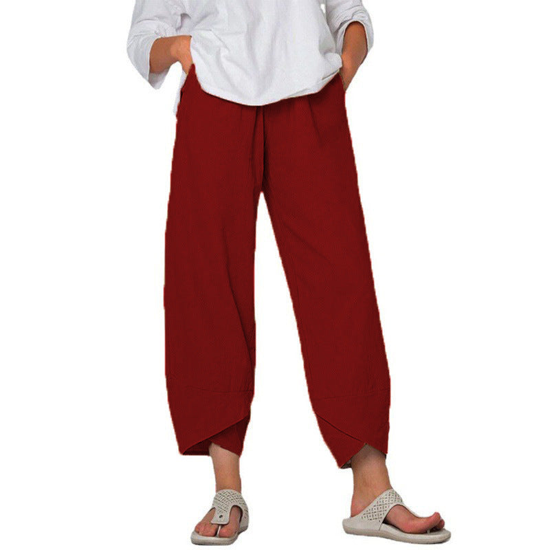 High Waist Wide Leg Casual Trousers for Women