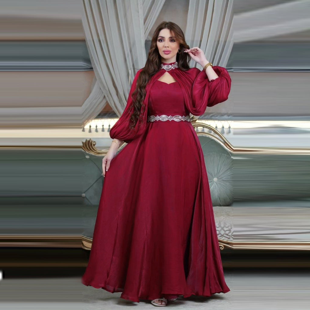 Luxury Satin Belted Abaya – Elegant Abayas