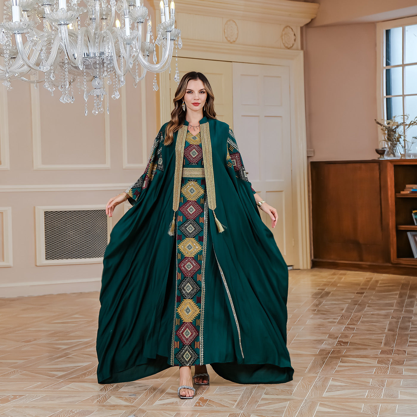 Elegant Embroidered Long Dress – Premium Party Wear ✨
